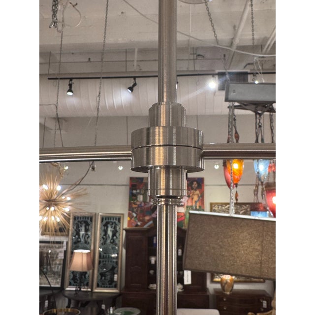 Silver Ochre Gaia Chandelier, Three Tier With Six Pebbles For Sale - Image 8 of 12