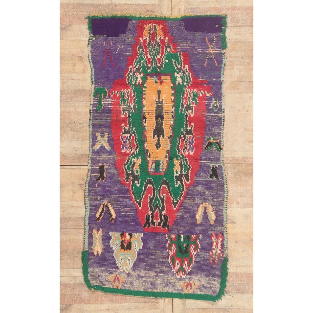 Vintage Boujad Moroccan Rug, 03'08 X 07'06 For Sale - Image 10 of 10