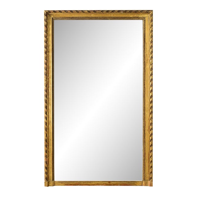 French 19th Century Louis XVI Gilt Mantel Mirror For Sale