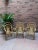 Boho Chic Late 20th Century Vintage Italian Rattan and Wicker Fan Back Chair For Sale - Image 3 of 5