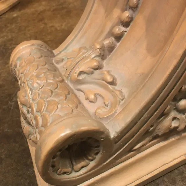 1990s Italian Terra Cotta Wall Bracket With Relief Design on Front For Sale - Image 9 of 11