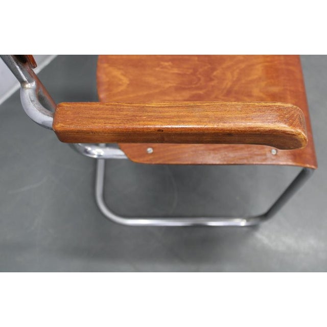 Bauhaus Cantilever Armchair in Chrome Tubular Steel and Beech, 1930s For Sale - Image 12 of 18