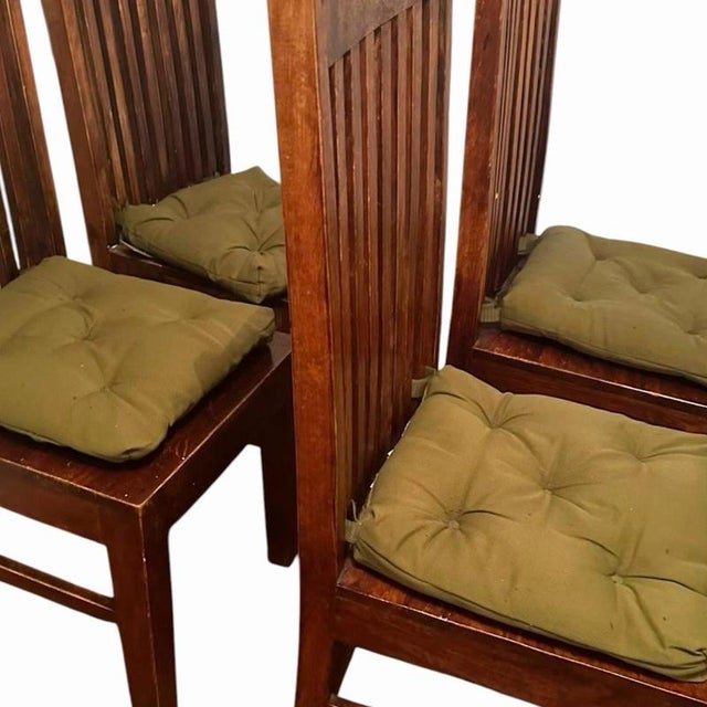 Vintage Mango Wood High-Back Dining Chairs, 1990s, Set of 4 For Sale - Image 6 of 7