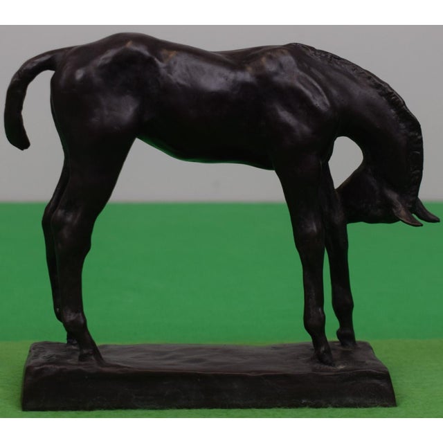 CHARLES CARY RUMSEY (American, 1879-1922) Colt Scratching Nose, 1916 Roman Bronze Works casting #15/ 40 6 1/4"H x 7 1/2"L...