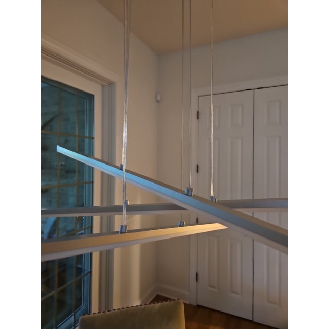 Modern Sonneman 2763.16 Aluminum Stix 3-Arm Led Hanging Chandelier Pendant Light 2763 For Sale - Image 3 of 6