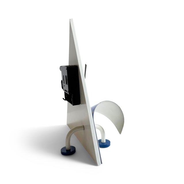 Metal 1980s Postmodern Triangular Desk Clock by Jeco For Sale - Image 7 of 9