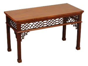 Antique Irish Chippendale Carved Mahogany Console Table