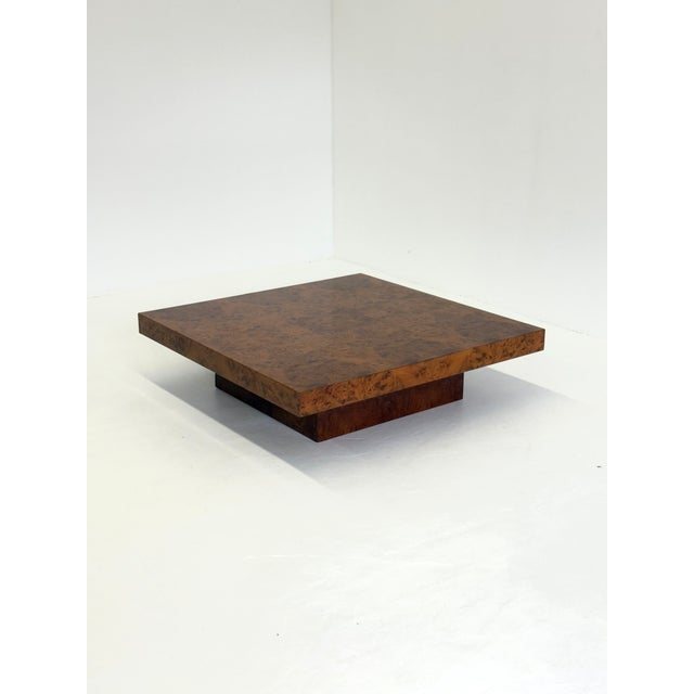 Mid-Century Modern Square Coffee Table in Root Wood by Turri, 1970s For Sale - Image 3 of 11