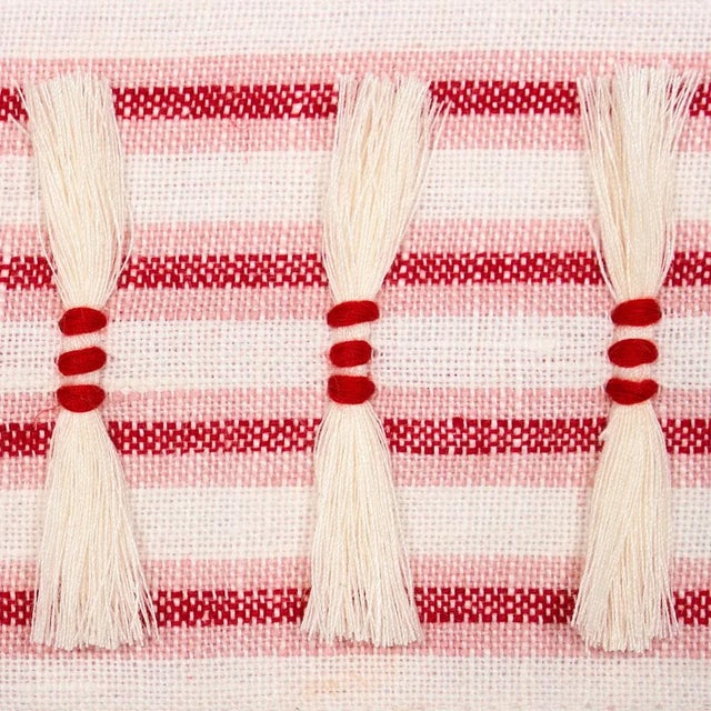 Contemporary Sample - Schumacher Eyelash Fringe in Red For Sale - Image 3 of 3
