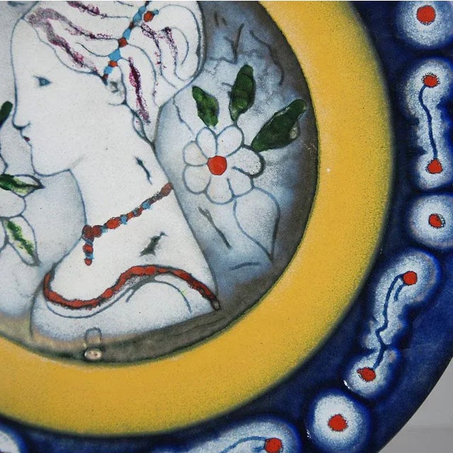 Italian Enameled Plate from Atelier Cellini, 1960s For Sale - Image 6 of 11