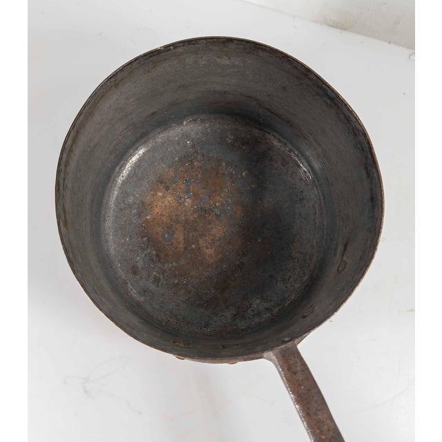 19th Century Copper and Handwrought Steel Kitchen Saucepan For Sale - Image 13 of 14