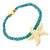 Early 21st Century Majestic Starfish Charm Turquoise & Yellow Heart Beaded Anklet For Sale - Image 5 of 7