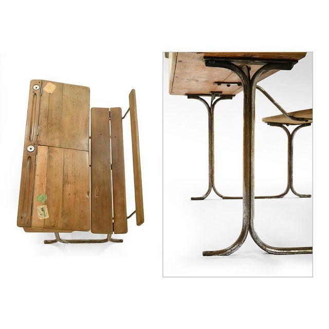 Wooden School Desk For Sale - Image 4 of 6