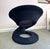 Black Vintage Spiral Ribbon Chair in Black Suede Attributed to Jaymar For Sale - Image 8 of 12