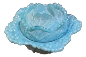 Vintage Opaline Glass French Cabbage Bowl- Portieux France