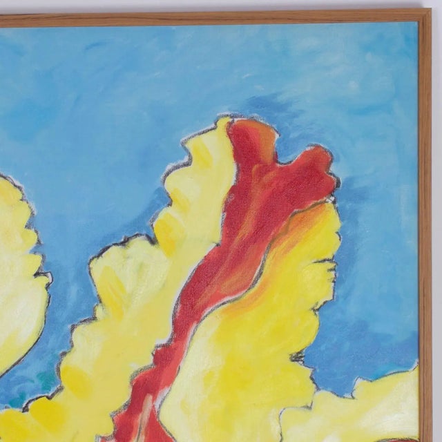 Contemporary Modern Floral Oil Painting For Sale - Image 3 of 8