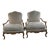 Kreiss Whitewashed Oak & Cotton Upholstered Lounge Chairs, Pair For Sale