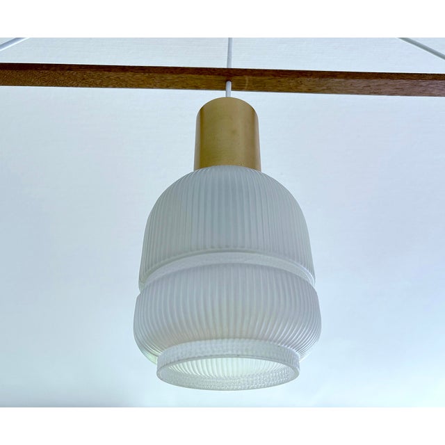 Danish Pendant Light in Glass and Teak, 1960s For Sale - Image 17 of 18