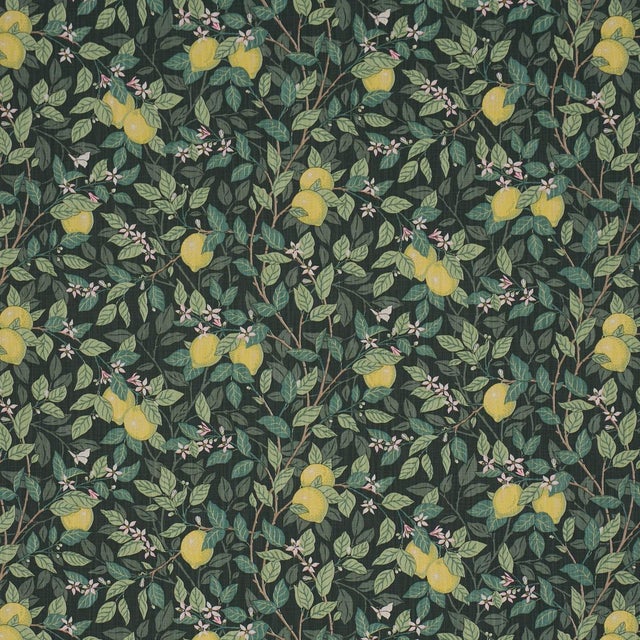 Sample - Schumacher Citronträd Fabric In Green For Sale