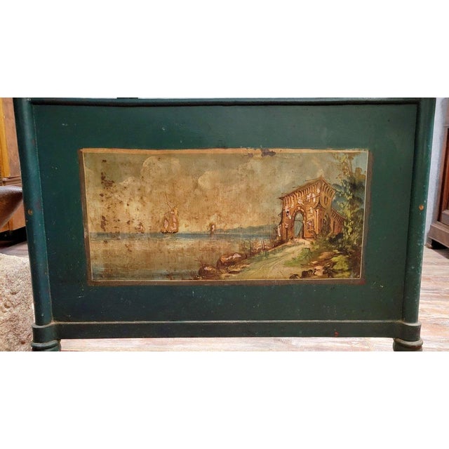 Napoleon III Venetian Day Bench in Cast Iron and Lacquered Sheet Metal For Sale - Image 5 of 8