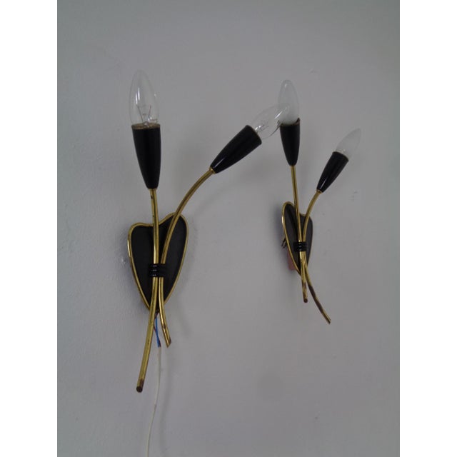 1950s Mid-Century Modern German Wall Lamps, 1950s, Set of 2 For Sale - Image 5 of 18
