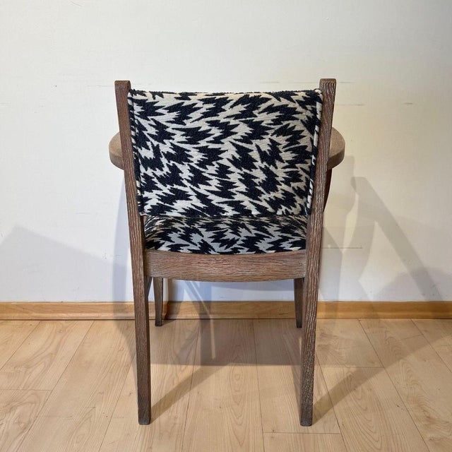 Art Deco Armchair in Limed Oak by De Coene Fères, 1935 For Sale - Image 12 of 18