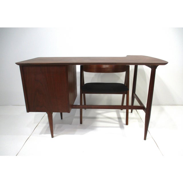 Arne Vodder Styled Mid Century Desk With Allan Gould Chair For Sale - Image 11 of 12