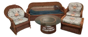 Vintage Henry Link Wicker Furniture Set