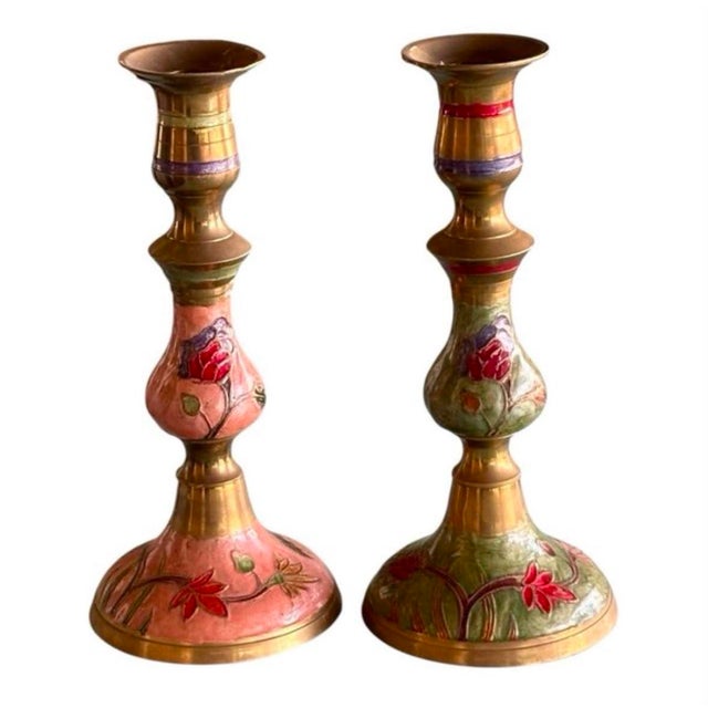 Antique Art Nouveau Candleholders, 1890s, Set of 2 For Sale - Image 4 of 9