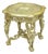 Vintage Art Deco Carved Female Dancer Silver Gold Round Coffee Side Table For Sale
