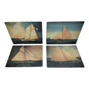 Vintage Sailboat Prints - Set of 4