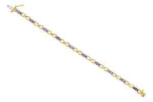2 Carat X Style Amethyst Tennis Bracelet
