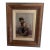 1920s Folk Art Turkish Cobbler (Köşker) Oil Painting & Larson Juhl Burl Wood Frame For Sale