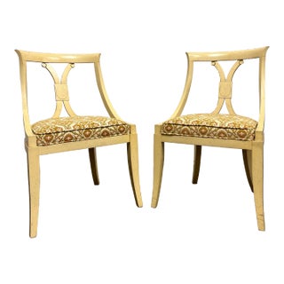 Mid Century Klismos Chairs a Pair For Sale