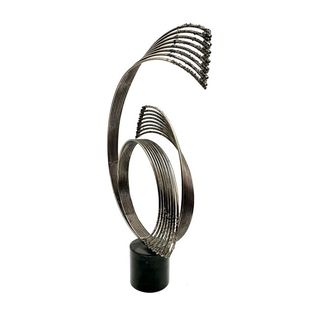 Silver 1980s Curtis Jere C1987 Signed Large Metal Sculpture For Sale - Image 8 of 9