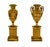 Pair of vases on plinth is an original decorative object realized in the second half of the 19th century. Original gilded...