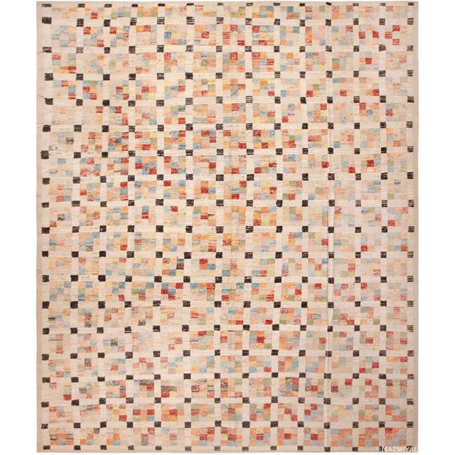 Nazmiyal Collection Large Colorful Geometric Tile Design Modern Area Rug For Sale