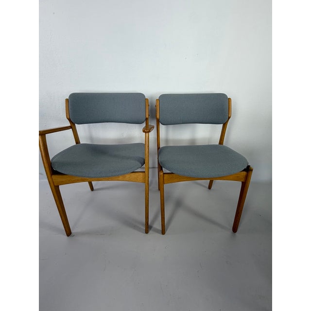 1960s Vintage Danish Oak Chairs by Erik Buch for Oddense Maskinsnedkeri, 1960s, Set of 5 For Sale - Image 5 of 11