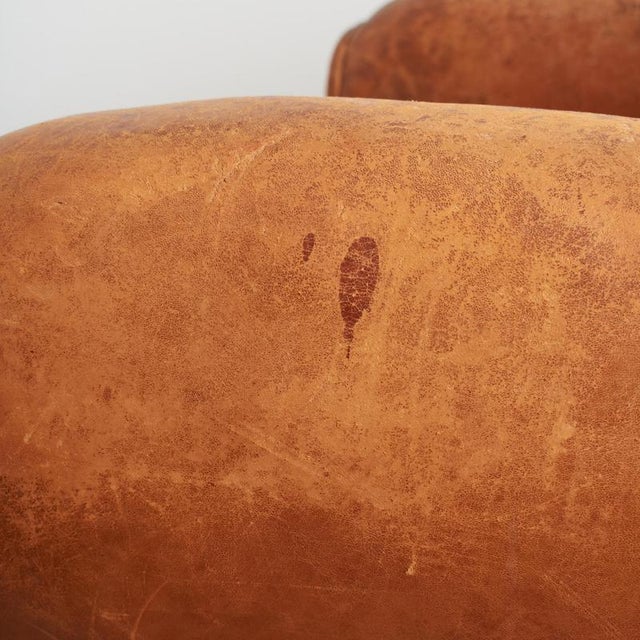 Vintage French Leather Club Chair, 1920s For Sale - Image 13 of 17