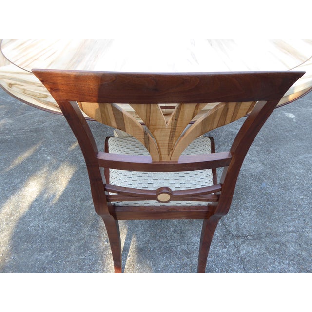 Almond Dining Table in Ambrosia Maple / Extraordinary/ Seat 8 + For Sale - Image 8 of 8
