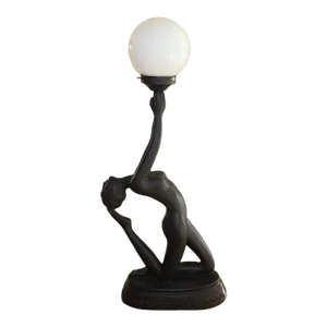 1970s Art Deco Style Nude Table Lamp