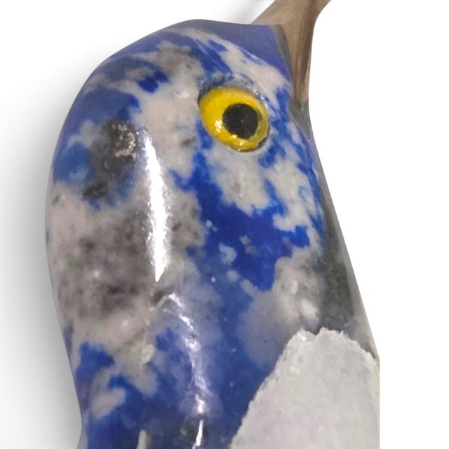 Miniature Hand Painted Penguin Figurine With Glass Eyes & Metal Beak 2.1" For Sale - Image 11 of 12