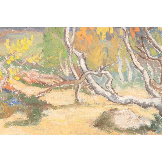 Mid 20th Century Framed Swedish Autumn Landscape Painting For Sale - Image 9 of 12