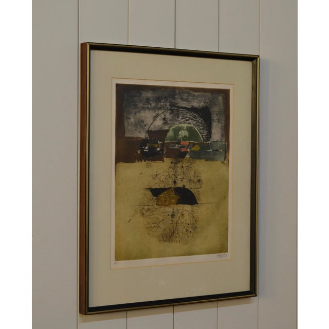 Mid-Century Modern Mid Century Johnny Freidlaender Abstract Etching For Sale - Image 3 of 8