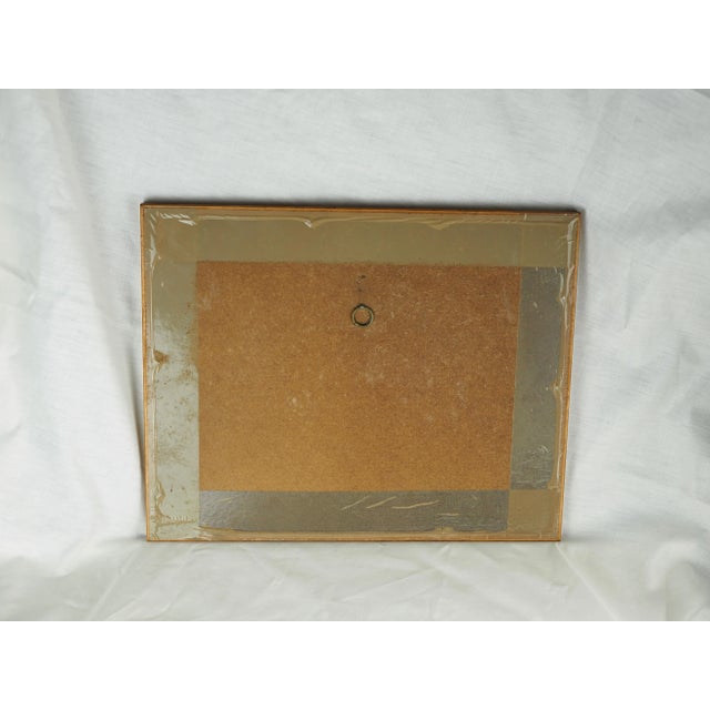 Gothic 1970s French Watercolor Painting of View of Marsh, Church in the Distance, Framed For Sale - Image 3 of 11