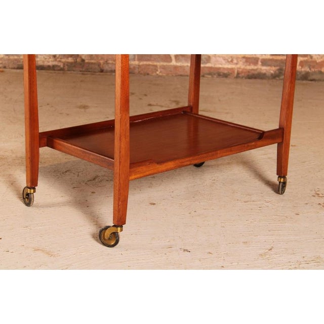 Mid-Century Mahogany Drop Leaf Serving Trolley, 1960s For Sale - Image 6 of 13