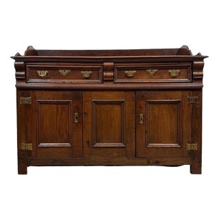 18th Century English Georgian Oak Sideboard For Sale