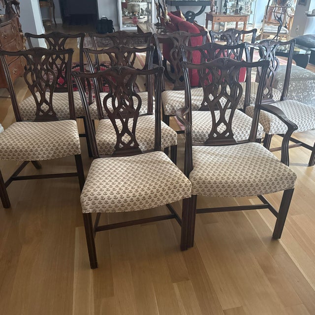 Set of Ten George ||| Style Mahogany Dining Chairs For Sale - Image 11 of 11