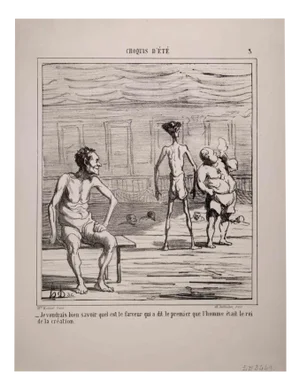 Honoré Daumier, Le Roi de la Création\., Lithograph, 1858