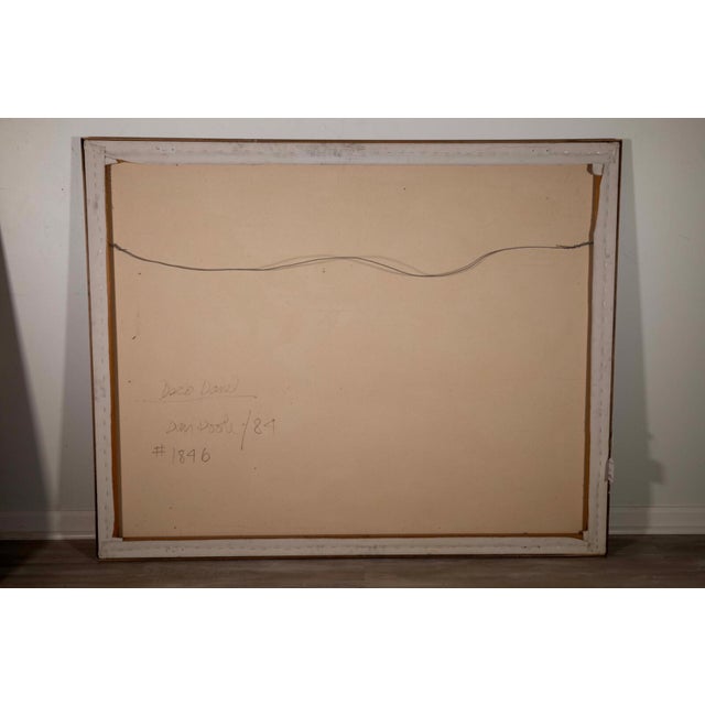 A contemporary acrylic painting on canvas interpreting Art Deco architectural design titled "Deco Panel" by Floridian...